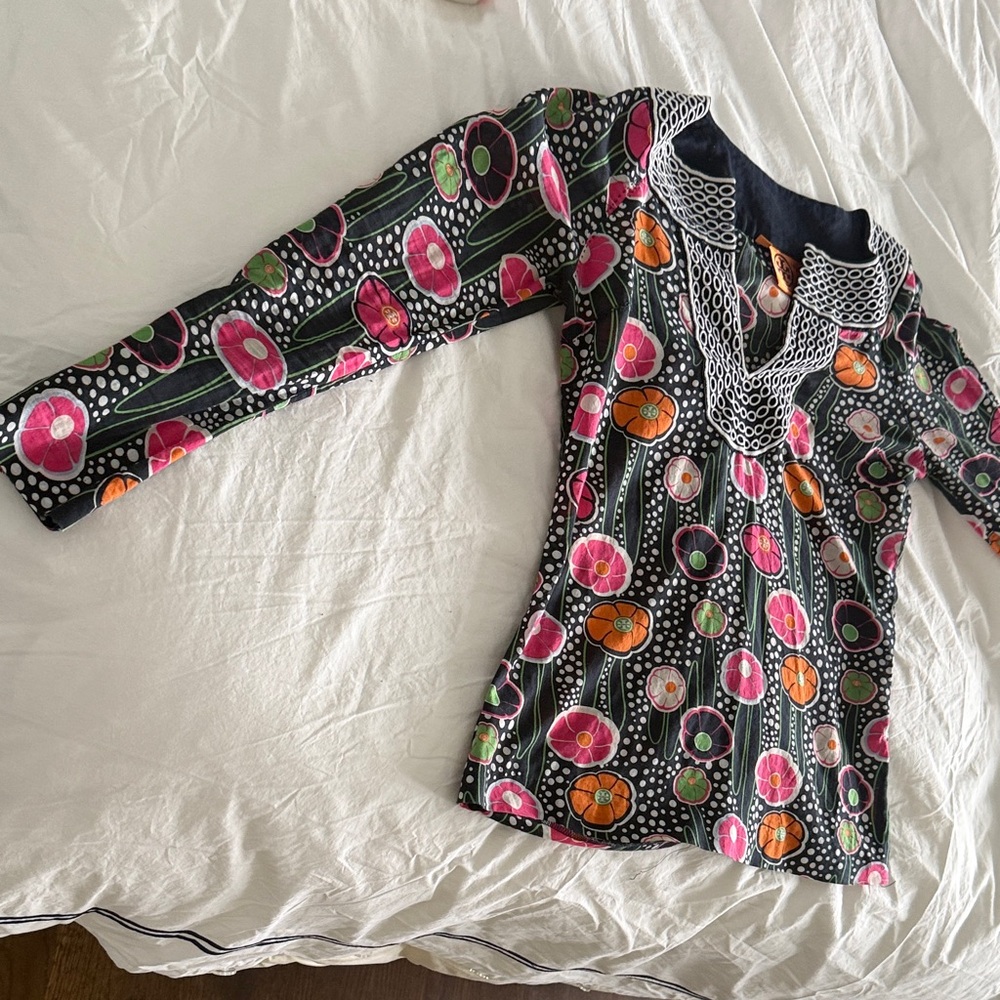 Tory Burch Multicolor Floral Tunic - Picture 4 of 5